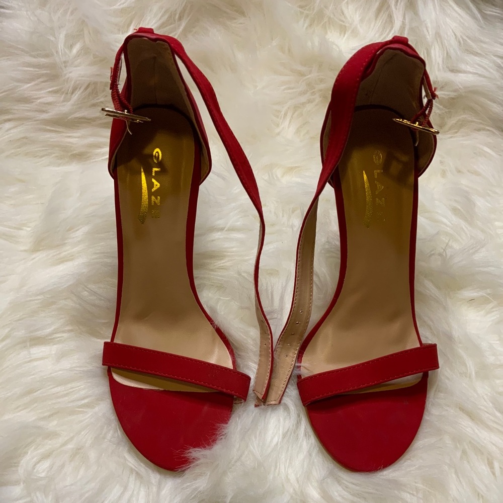Red Strappy Heels